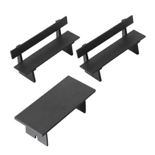 Kisangel 3 Stück Teiliges Miniatur Möbelset Schwarz Miniaturtisch mit Sitzbänken Dollhouse Accessoires für DIY Dekoration Puppenhaus Möbel Zubehör Kisangel 3 Stück Teiliges Miniatur Möbelset Schwarz Miniaturtisch mit Sitzbänken Dollhouse Accessoires für DIY Dekoration Puppenhaus Möbel Zubehör von Kisangel