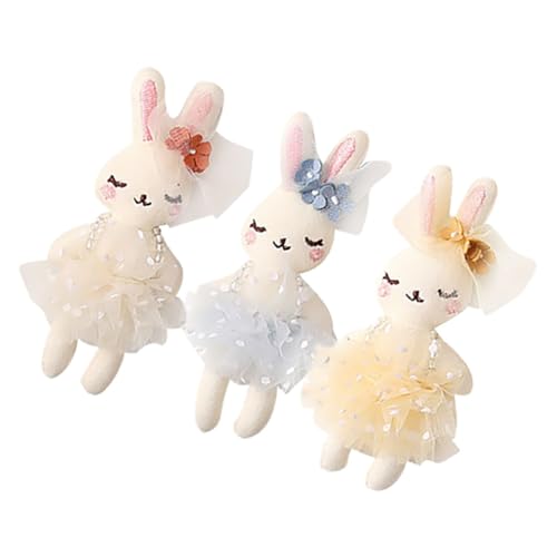 Kisangel 3 Stück Teiliges Plüschhasen Weiche Kaninchenpuppen für Ostergeschenke Dekoration DIY Bastelprojekte Gelb von Kisangel