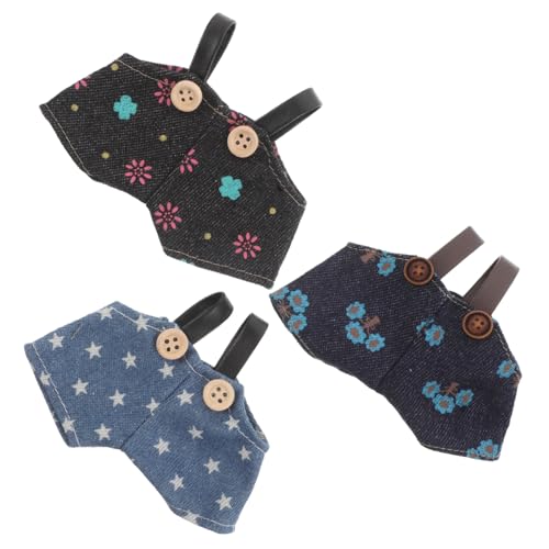 Kisangel 3 Stück Teiliges Puppenkleidungs Weichem Stoff Niedliche Plüsch-bär Latzhosen Kindgerechte DIY Puppenbekleidung Komfortabel Langlebig Passend für Verschiedene Puppengrößen von Kisangel