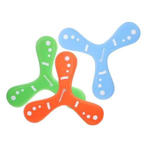 Kisangel 3 Stück Teiliges Weicher Dicker Rückkehr Wurfgerät für Langlebiges Outdoor Blau Orange und Grün Einfach zu Werfen für Freizeitspaß im Freien von Kisangel