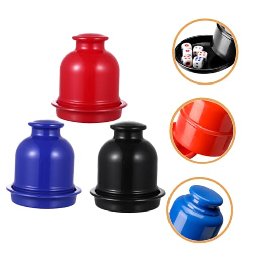 Kisangel 3 Stück Würfelbecher Würfelhalter mit Großem Fassungsvermögen für Party Ktv Bar Spiele Leicht und Kompakt für Indoor und Outdoor Unterhaltung von Kisangel
