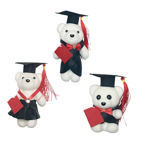 Kisangel 3 Stücke Dr. Bärenpuppe Abschlusssaison Puppe Abschlussbär Grad Bär Geschenkbär Abschluss Bär High-School-abschlussbär Abschluss Plüschbär Filzstoff von Kisangel