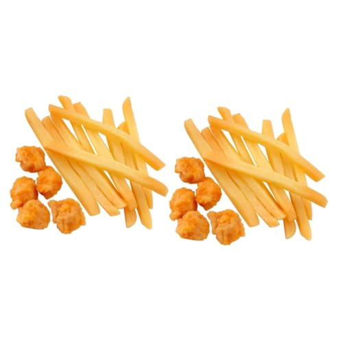 Kisangel 30 Stck. Teiliges Fast Food Modell aus Realistische Französische Pommes und Chicken Geruchlos Langlebig für Kleinkinder zum Rollenspiel Küche und Restaurant von Kisangel