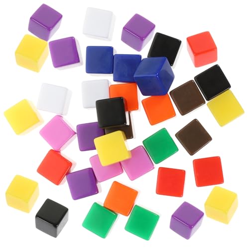 Kisangel 30 Stück DIY Spielwürfel Unfertige Bastelwürfel für Brettspiele und Kinderunterricht Hochwertige Kunststoffwürfel für Kreative Gestaltung und Lernspiele von Kisangel
