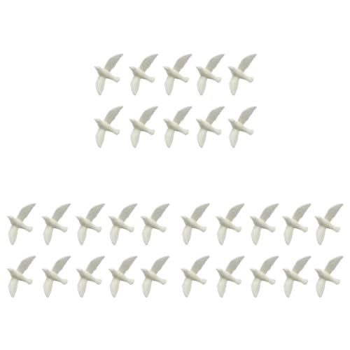 Kisangel 30 Stück Mini-Taubenfigur Miniatur-Harztaube Winzige Taubenfiguren Taubenstatue Weiße Taube Ornament Taubenskulptur Modell Zum Basteln Mooslandschaft Gartendekoration von Kisangel