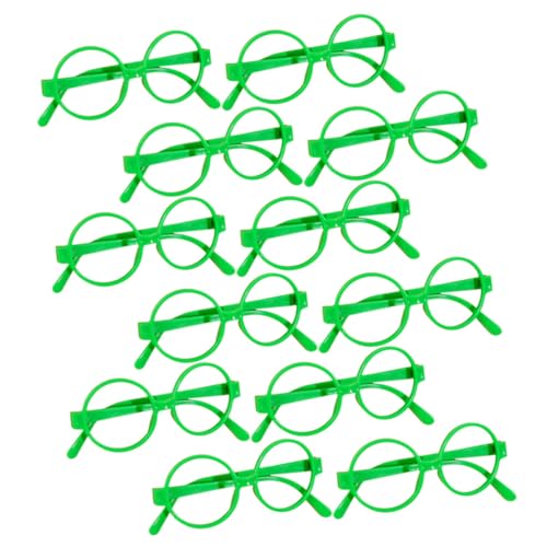 Kisangel 30 Stück Teiliges Kinderbrillenrahmen Rund ohne Gläser Leichte Party Fotorequisiten Grüne Lustige Accessoires für Mädchen und Jungen für Festliche Dekoration und Fotospiele von Kisangel