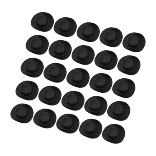 Kisangel 30 Stück Teiliges Mini Cowboyhut Kunststoff Winzige Miniaturhüte für Bastelprojekte Puppendekoration Partyaccessoires Vielseitig Verwendbare Mini Puppenhüte für DIY und von Kisangel