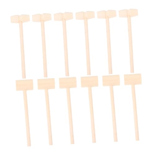 Kisangel 30 Stück Teiliges Mini Holzhammer Holzklüpfel Montessori Lernspielzeug für Rhythmisches Kreativität Koordination Natürliche Holzqualität Robust und Sicher von Kisangel
