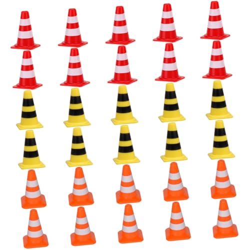 Kisangel 30 Stück Teiliges Mini-verkehrszeichen Bunte Kunststoff-verkehrskegel in Rot Gelb und Orange Realistische Straßenabsperrung und Parkzeichen Pädagogisches für Familienspaß und Kisangel 30 Stück Teiliges Mini-verkehrszeichen Bunte Kunststoff-verkehrskegel in Rot Gelb und Orange Realistische Straßenabsperrung und Parkzeichen Pädagogisches für Familienspaß und von Kisangel
