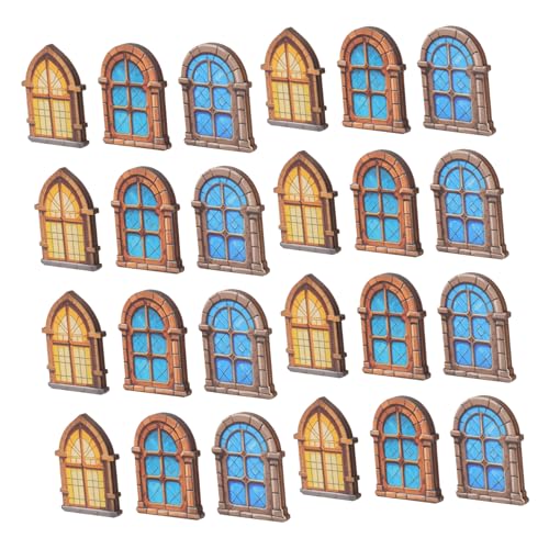 Kisangel 30 Stück Teiliges Miniatur Fenstermodell aus Holz Europäischer Stil Präzise Gefertigt Realistische Miniatur Fensterrahmen für Puppenhaus Dekoration DIY Basteln Vielseitige von Kisangel