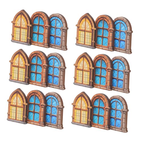 Kisangel 30 Stück Teiliges Miniatur-fensterrahmen Holz Unbemalt für DIY Authentisches Puppenhaus-zubehör Vielseitig Kompatibel für Puppenhausmöbel-dekor und Bastelprojekte von Kisangel