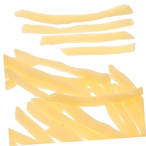 Kisangel 30 Stück Teiliges Realistische Imitation Pommes Deko aus Umweltfreundlichem Lebensechte Simulierte Kartoffelstäbchen für Partydekoration Spielküche und Kreative Arrangements von Kisangel