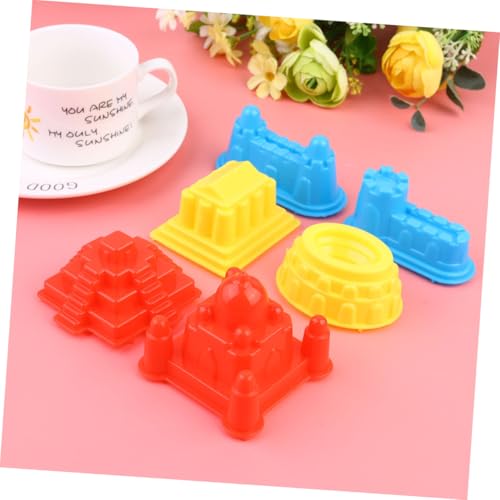 Kisangel 30 Stück Teiliges Sandspielzeug Dicke Kunststoff Sandburgen Formen Kreatives Indoor und Outdoor Spiel Fördert Entwicklung und Fantasie Zufällige Farben für Zufällige Farbe von Kisangel