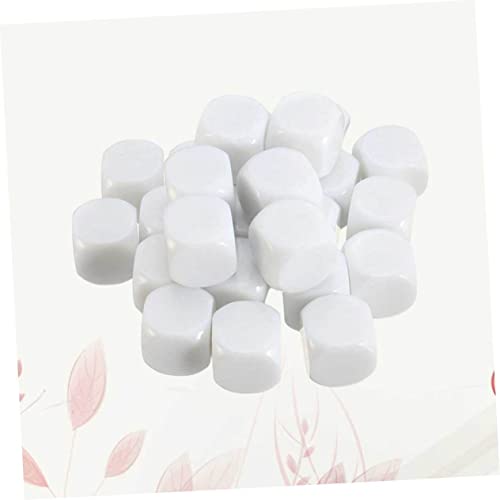Kisangel 30 Stück Teiliges Würfelset Quadratische Acrylwürfel mit Glänzender Oberfläche Weiße Blanko Würfel zum Beschriften und DIY Basteln Robuste Verschleißfeste Spielwürfel für von Kisangel