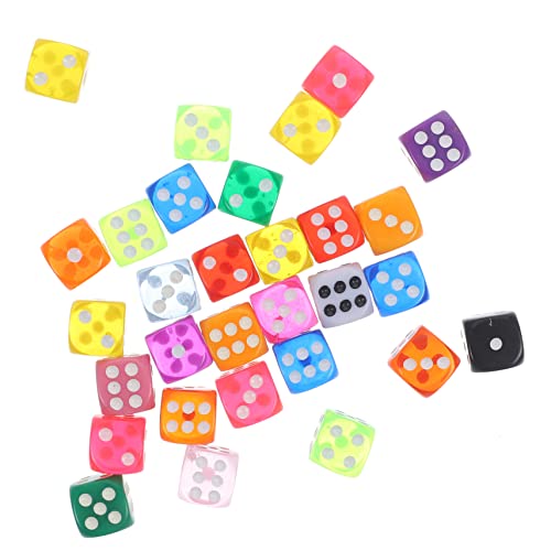 Kisangel 30 Stück Transparente Farbwürfel Sechsseitige Spielwürfel aus Resin für Brettspiele und Partys Spielrequisiten und Zubehör für Gesellige Runden Kisangel 30 Stück Transparente Farbwürfel Sechsseitige Spielwürfel aus Resin für Brettspiele und Partys Spielrequisiten und Zubehör für Gesellige Runden von Kisangel