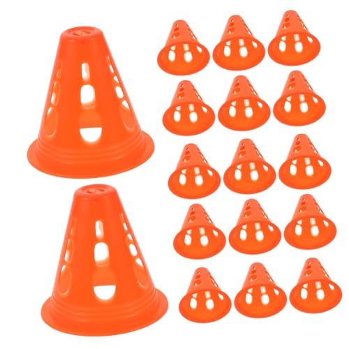 Kisangel 30 Stücke Rollschuh Stapel Für Zubehör Farbige Training Sport Marker Hindernisparcours Indoor Skates Kleine Road Block Orange Pe von Kisangel