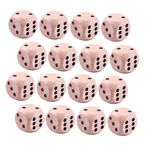 Kisangel 30Stücke Teiliges Holzwürfel für Spiele für Party Trinkspiele und Brettspiele Unterhaltungswürfel aus Hochwertigem Holz und Lernspiele von Kisangel