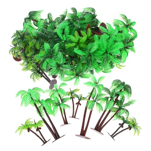 Kisangel 31 Teiliges Miniatur Kokospalmen Modell Realistisch Gestaltete Plastikpalmen in Künstliche Landschaftsbäume für Puppenhaus Diorama Sandbox und Architektonische Dekoration von Kisangel