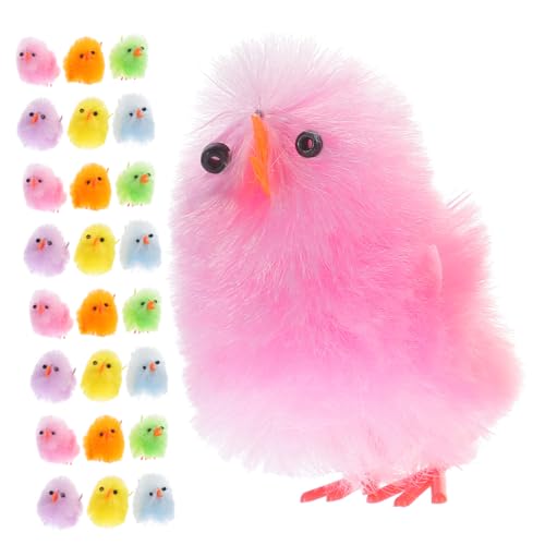 Kisangel 32 Stück Osterkükenspielzeug Easter Toys geldgeschenke Ostern Osterfest Geschenkidee Ostern Plüschtiere für Ostern Osterküken kleine Küken für Ostern Hochwertiger Colorful von Kisangel