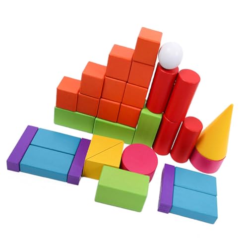 Kisangel 32 Stück Teiliges Montessori Holz Modell Glatte Formen Wie Kugel Würfel Prisma Pädagogisches Lernspielzeug für Mathematik Form und Größenerkennung Kisangel 32 Stück Teiliges Montessori Holz Modell Glatte Formen Wie Kugel Würfel Prisma Pädagogisches Lernspielzeug für Mathematik Form und Größenerkennung von Kisangel
