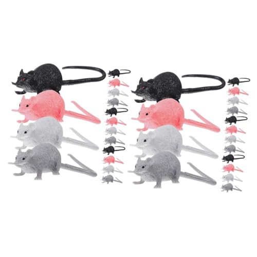 Kisangel 32 Stück Teiliges Realistische Halloween Deko Mäuse Farben Rosa Leichte Miniatur Ratten für Party Schlafzimmer und Garten Gruselige Trick und Lernattraktion Kisangel 32 Stück Teiliges Realistische Halloween Deko Mäuse Farben Rosa Leichte Miniatur Ratten für Party Schlafzimmer und Garten Gruselige Trick und Lernattraktion von Kisangel