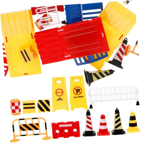 Kisangel 32Stücke Teiliges Verkehrszeichen Für Straßenverkehrsschilder Zur Verkehrserziehung Für Kreative Spielwelten Und Lernspiele Für Spielmatten Und Baustellen Szenen von Kisangel