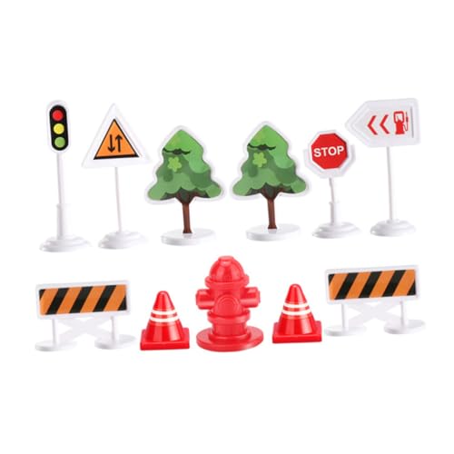 Kisangel 33Stücke Straßensperren Modellspielzeug Für Teiliges Mit Realistischen Stadtverkehrszeichen Fördert Kreativität Und Vorstellungskraft Robustes Langlebiges Material von Kisangel