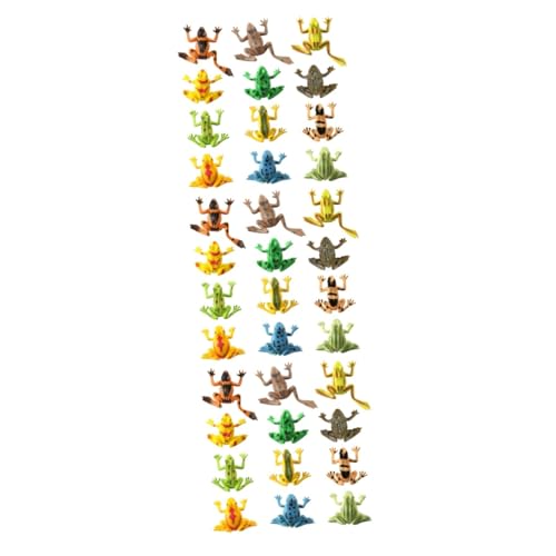 Kisangel 36 Stück Teiliges Kleine Froschfiguren aus Kunststoff Realistische Mini Froschmodelle für Kinderspielzeug Miniatur Tierstatuen für Garten Blumenpot und Landschaftsdeko von Kisangel