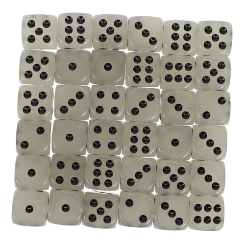 Kisangel 36 Stück Würfelspiel -Requisiten Party Die Leuchtendes Würfelspielzeug Brettspiel Würfel Tischspielwürfel Würfel Für Brettspiel Leuchtende Würfel Sechsseitige Würfel Acryl von Kisangel