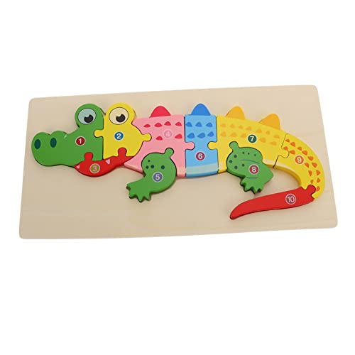 Kisangel 3D-Dreidimensionalpuzzlespielzeug lehrreich Formen Puzzle Kleinkind Aber Cartoon-Puzzle- Denkweise Training Bildungsrätsel Kindergarten-Rätsel hölzern von Kisangel
