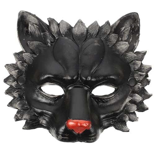 Kisangel 3D Löwenmaske, Halloween Cosplay Löwenmaske, schwarze PU-Schaum-Maske für Tanzpartys, Festdekoration, 23 x 20 cm Kisangel 3D Löwenmaske, Halloween Cosplay Löwenmaske, schwarze PU-Schaum-Maske für Tanzpartys, Festdekoration, 23 x 20 cm von Kisangel