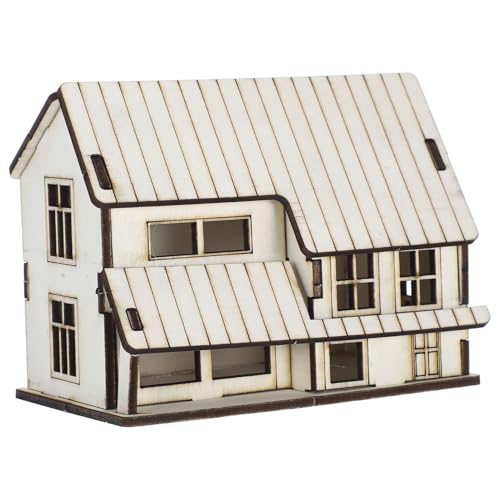 Kisangel 3D-Miniatur-Holzhaus Unfertiges -Kit Dorfhütte Puzzle Für Kinder Und Erwachsene Weihnachtsbemalung Montage von Kisangel