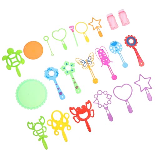 Kisangel 3Sätze Bunter Bubble Set Große Blasenstäbe für Sicherer für Outdoor Aktivitäten für Garten Park und Strandspiele Perfektes von Kisangel