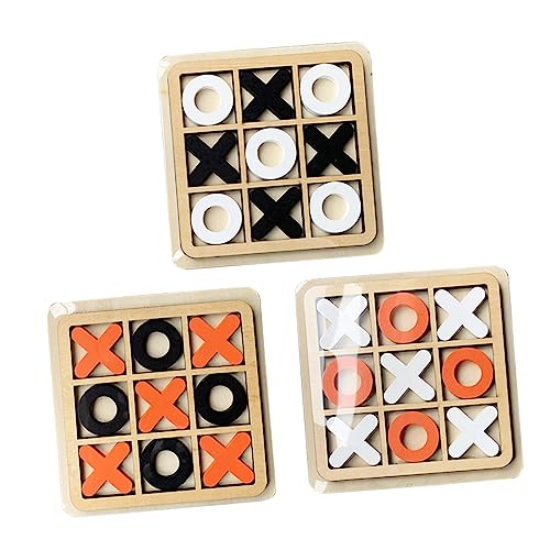 Kisangel 3Sätze Klassische Brettspiele Für Ganze Familie Schachbrett Xo Und Tischdeko Für Wohnzimmer Und Terrasse Für Gesellige Abende Und Familienfeiern von Kisangel