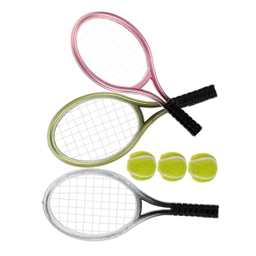 Kisangel 3sätze Mini Tennis Racket Deko Mit Miniatur-schlägern Und Bällen Für Wohnaccessoires Und -Dekorationen Für Schlafzimmer Und Wohnzimmer Kisangel 3sätze Mini Tennis Racket Deko Mit Miniatur-schlägern Und Bällen Für Wohnaccessoires Und -Dekorationen Für Schlafzimmer Und Wohnzimmer von Kisangel
