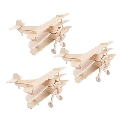Kisangel 3Stücke DIY Holzflugzeug Teiliges Bastelspielzeug für Kreative Puzzle Modelle zum Zusammenbauen und Gestalten Geburtstagsgeschenk für Kleine Bastelfans Kisangel 3Stücke DIY Holzflugzeug Teiliges Bastelspielzeug für Kreative Puzzle Modelle zum Zusammenbauen und Gestalten Geburtstagsgeschenk für Kleine Bastelfans von Kisangel