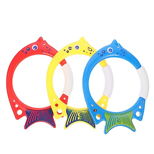 Kisangel 3Stücke Fischförmige Tauchringe für Unterwasser Tauchspielzeug für Pooltraining und Schwimmspaß für Kleinkinder und Kleine Schwimmer Kisangel 3Stücke Fischförmige Tauchringe für Unterwasser Tauchspielzeug für Pooltraining und Schwimmspaß für Kleinkinder und Kleine Schwimmer von Kisangel