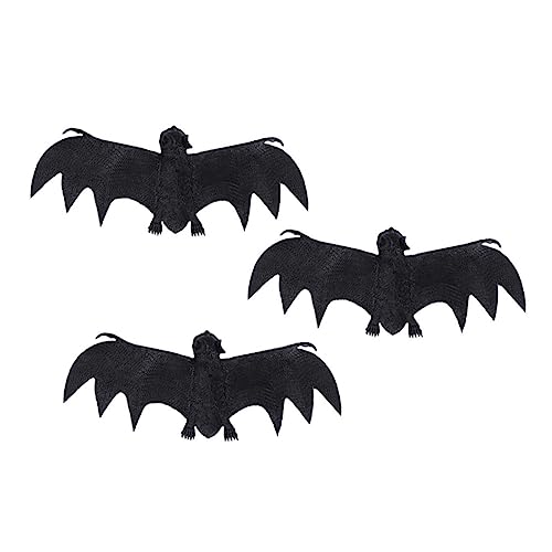 Kisangel 3Stücke Halloween Deko Fledermaus Ornamente Hängende Gruseldeko Für Partys Fenster Türen Geisterhäuser Und Halloween Feiern Schreckliche von Kisangel