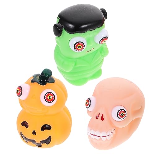 Kisangel 3Stücke Halloween Quetschspielzeug Dehnbares Monster Kürbis Und Geisterkopf Stressabbau Für Partys Und Dekoration von Kisangel