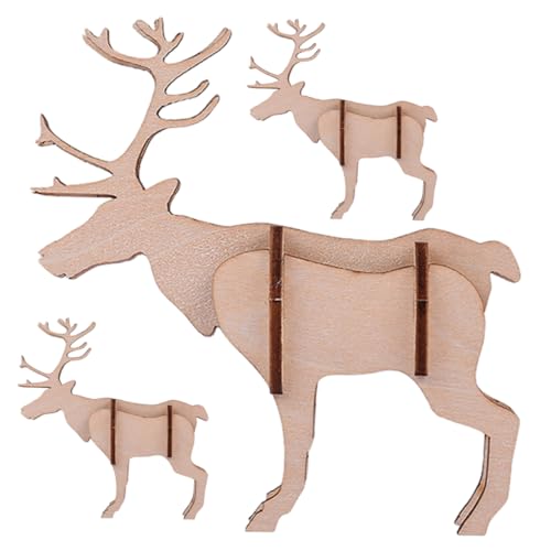 Kisangel 3Stücke Holzpuzzle Hirsch Kreatives DIY Modell Für Denkspiel Geduld Und Kreativität Perfektes Kisangel 3Stücke Holzpuzzle Hirsch Kreatives DIY Modell Für Denkspiel Geduld Und Kreativität Perfektes von Kisangel