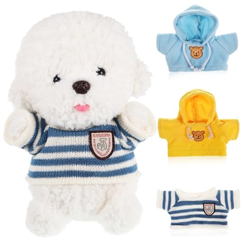 Kisangel 3Stücke Minikleidung Für Kuscheltiere Teiliges Für Spielzeugbären Niedliche Pullover Hoodies Für Puppenoutfits DIY Spielzeugmode von Kisangel