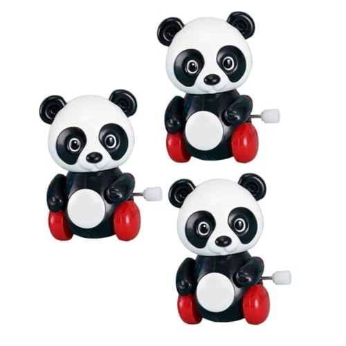Kisangel 3Stücke Teiliges Aufziehspielzeug Panda für Lustiges Uhrspielzeug aus Hochwertigem Tragbar und Kompakt Leuchtende Farben für Kinderzimmerdekoration von Kisangel