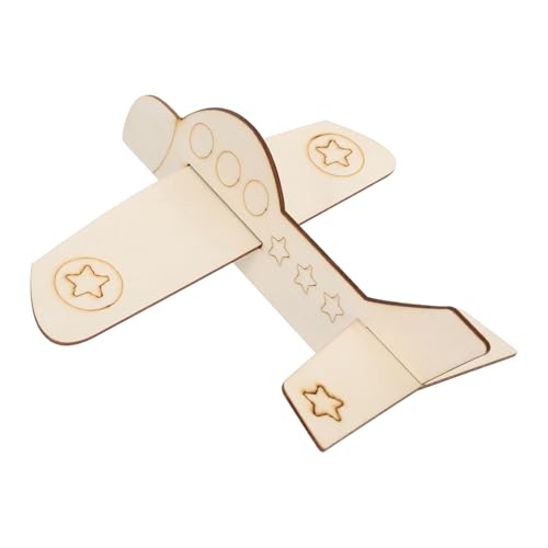 Kisangel 3Stücke Teiliges DIY Holzflugzeug Unvollendetes Bastelspielzeug für Kreativität und Handfertigkeiten und Bastelprojekte von Kisangel