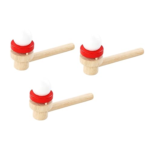 Kisangel 3Stücke Teiliges Holz Und Kunststoff Blasball Für Fördert Motorik Und Hand Augen Koordination Im Freien Sicheres Design Für Stundenlangen Spielspaß von Kisangel