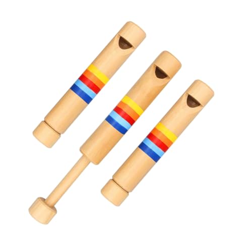 Kisangel 3Stücke Teiliges Holzflöten Für Musikinstrument Pädagogische Rutschflöte Mit Lauten Sicher Und Langlebig Für Frühe Bildung Und Musikspielzeug von Kisangel