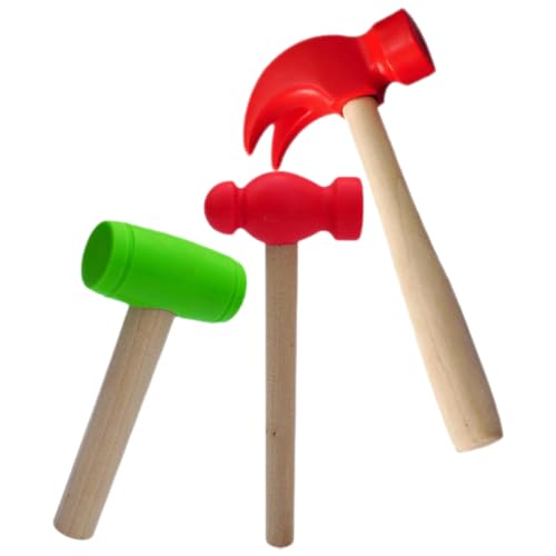 Kisangel 3Stücke Teiliges Holzhammer Spielzeugset Für Lustiges Pädagogisches Hammerspielzeug Zur Verbesserung Von Koordination Und Motorik Für Jungen Kisangel 3Stücke Teiliges Holzhammer Spielzeugset Für Lustiges Pädagogisches Hammerspielzeug Zur Verbesserung Von Koordination Und Motorik Für Jungen von Kisangel