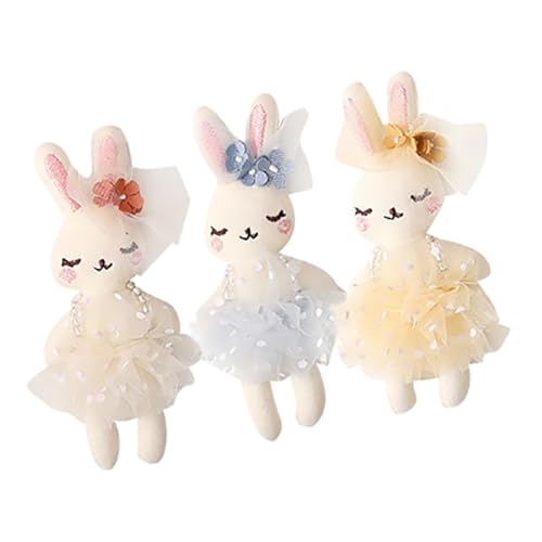 Kisangel 3Stücke Teiliges Plüsch Kaninchen Weiche Stofftiere Für Bastelprojekte DIY Hasen Dekoration Und Graublau Perfektes Für Freunde von Kisangel