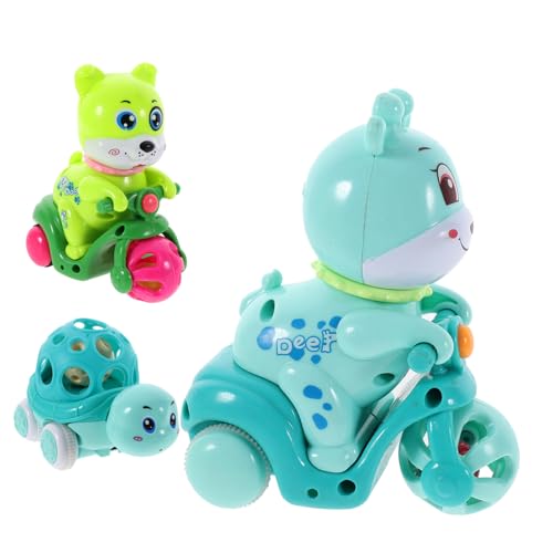 Kisangel 3Stücke Trägheitsauto Für Cartoon Autos Für Jungen Und Inertia Car Modelle Mit Bellenden Tieren Hund REH Schildkröte Bunten Farben Ab Jahren von Kisangel