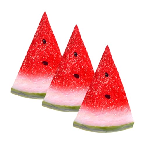 Kisangel 3Stücke Wassermelonenscheiben Dekoration Realistische Obstmodelle Für Party Und Event Dekoration Requisite Für Werbung Und Kindergartenunterricht von Kisangel