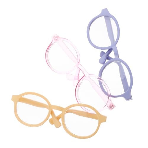 Kisangel 3pcs Miniaturgläser Für Puppenpuppen Dress -up Accessoires Party Requisiten Dekorative Puppenbrillen Puppenhauszubehör Mini -Brille Modelle Modelle von Kisangel